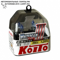 Автолампа газонаполненная H11W 12V-55W (100W) (P14.5s) 2шт. Whitebeam P075 Koito (2шт.)